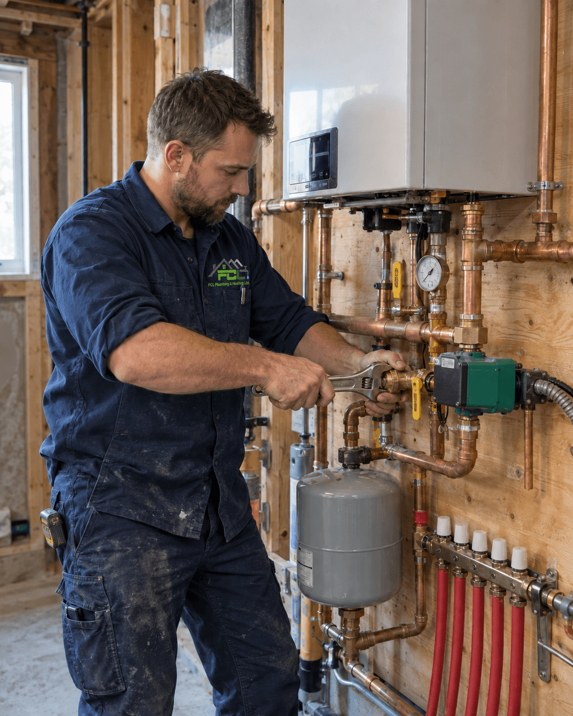 FCL Plumbing & Heating technician at work