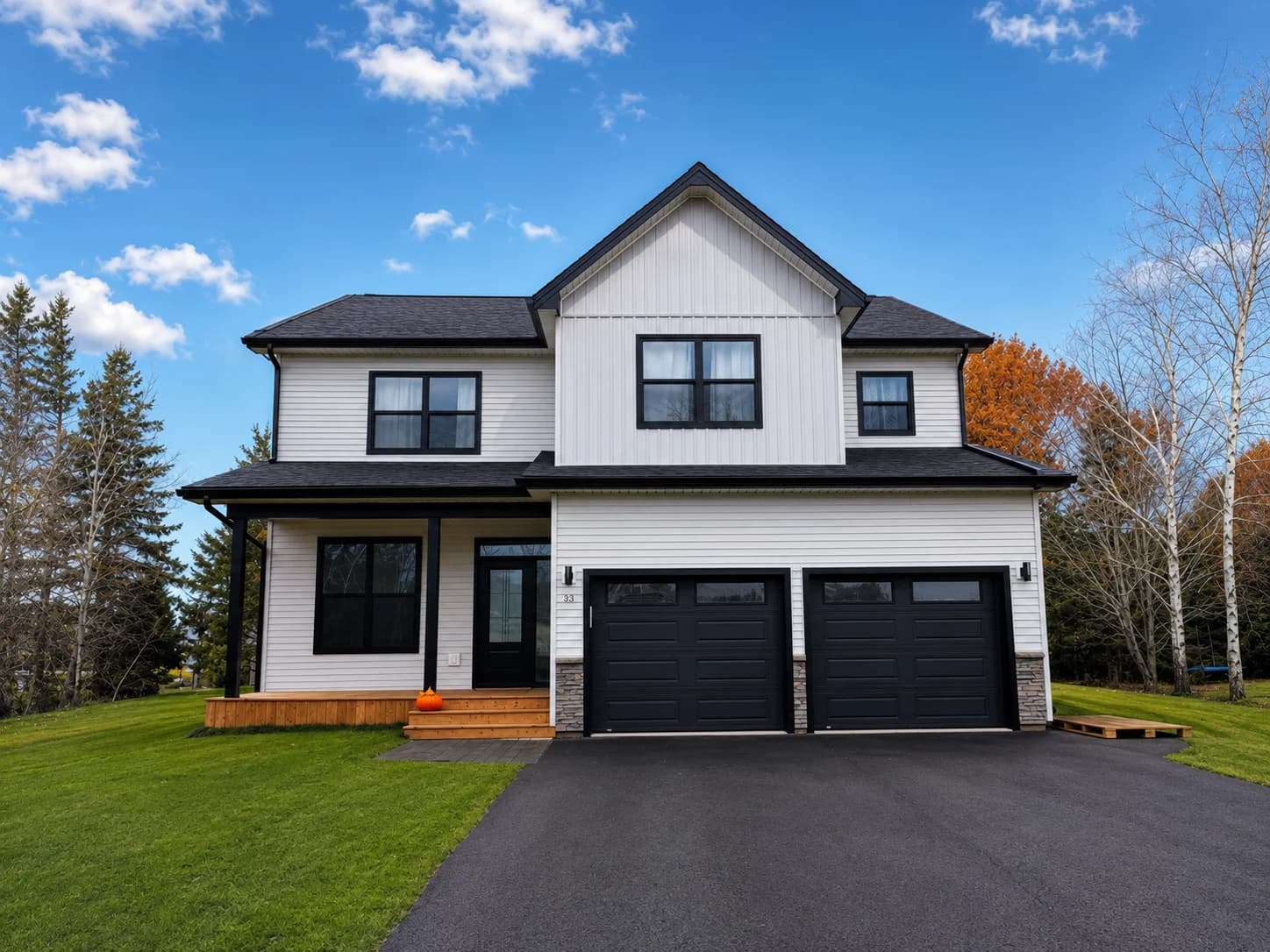 Front view of the two-storey home at 33 Forest Dr